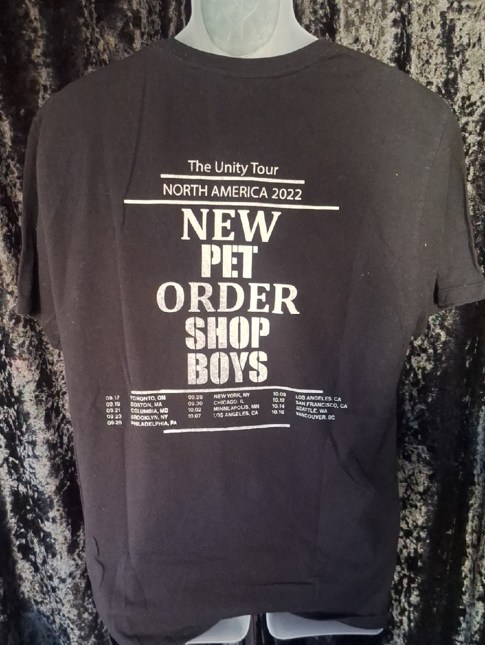 Pet shop boys New Order tour concert Black Short Sleeve T-Shirt